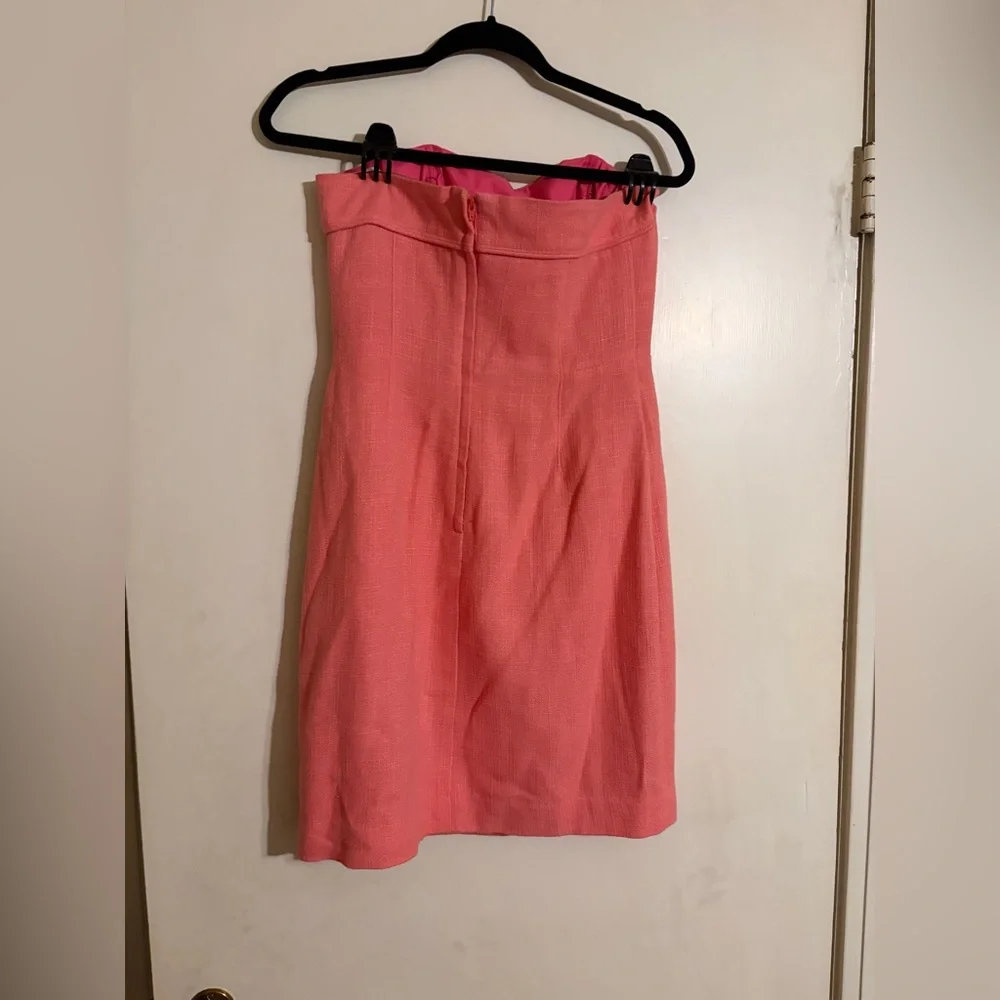Lily Pulitzer Strapless Coral Pink Sheath Dress - Picture 2 of 3